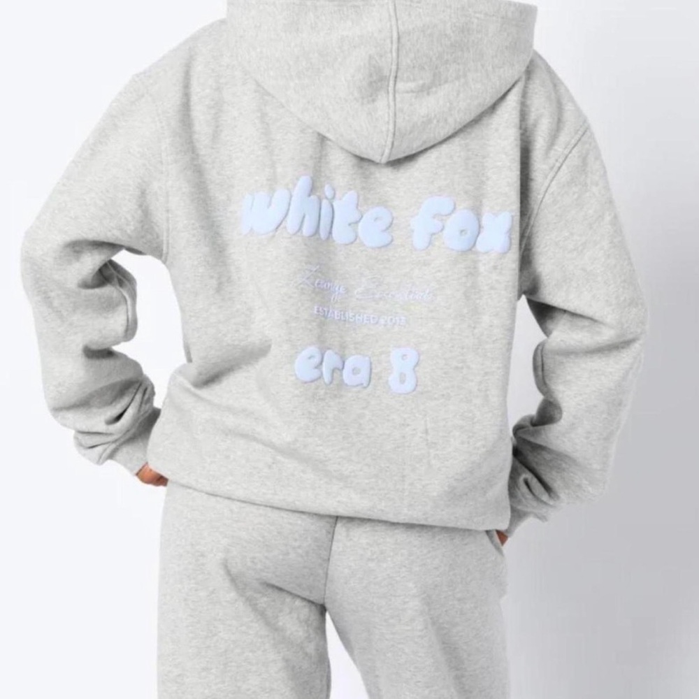 White Fox Women’s Grey/Blue Hoodie